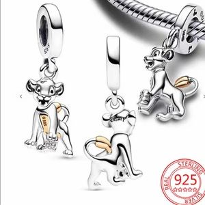 NWOT Disney, 100th Anniversary Simba Lab-Grown Diamond Dangle Pendant Bead Charm